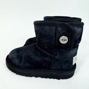 UGG Jona Toddler Black Sheepskin Mini Boots #1118890T - Size 8T